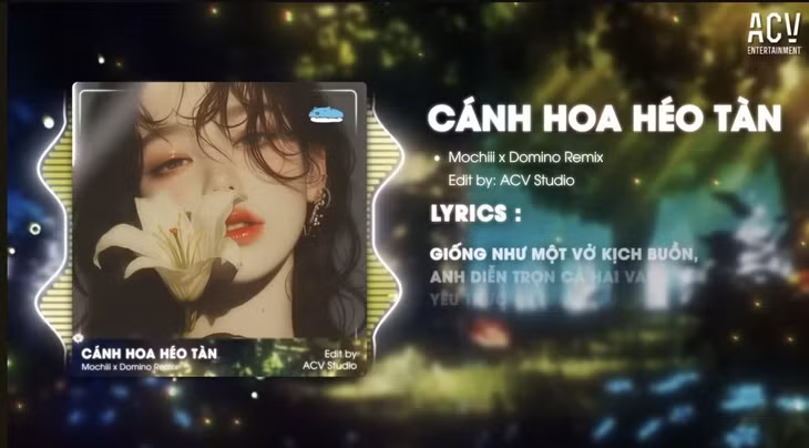 Ca khúc “Cánh hoa héo tàn” với phiên bản remix là ca khúc Việt đang phủ sóng trên mạng xã hội Douyin. Ảnh chụp màn hình