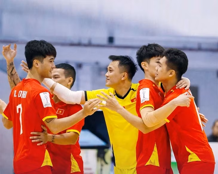 Đội tuyển futsal Việt Nam trong trận thắng Úc ở Giải futsal Đông Nam Á 2026 - Ảnh: VFF