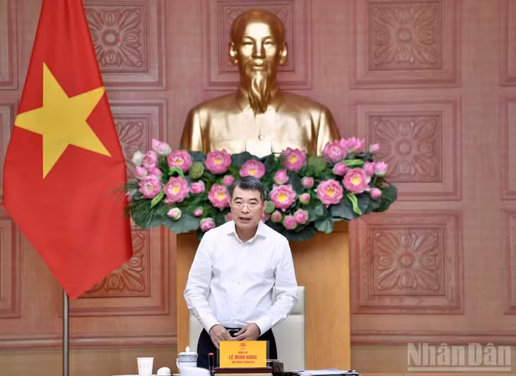 Thủ tướng Chính phủ Lê Minh Hưng chủ trì cuộc làm việc với Bộ Công thương. (Ảnh: THANH GIANG)