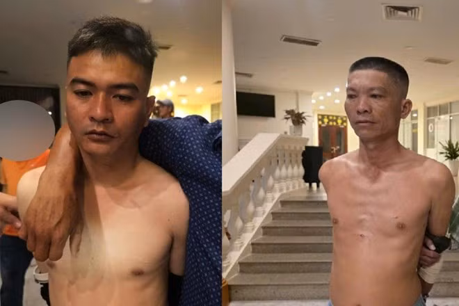Hai đối tượng tình nghi giết người bị cơ quan chức năng bắt giữ. Ảnh: CA