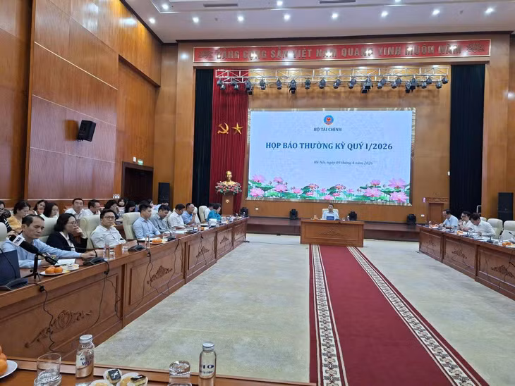 Họp báo thường kỳ quý I/2026 của Bộ Tài chính. Ảnh: Lục Giang