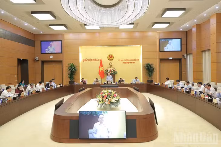 Quang cảnh phiên họp. (Ảnh: DUY LINH)