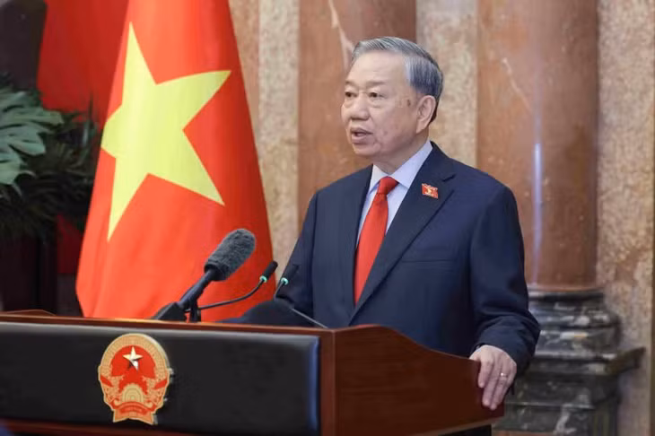 Tổng Bí thư, Chủ tịch nước Tô Lâm phát biểu chỉ đạo tại buổi lễ.