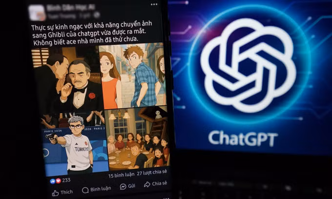 Một người dùng sử dụng các ảnh meme nổi tiếng để tạo lại theo phong cách Ghibli. Ảnh: Bảo Lâm