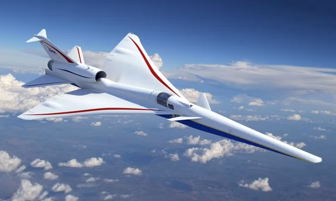 Thiết kế của máy bay siêu thanh X-59. Ảnh: Lockheed Martin