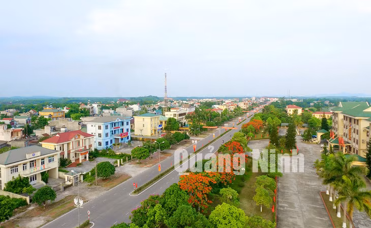 Trung tâm huyện Đầm Hà (6-2017). Ảnh: Đỗ Giang