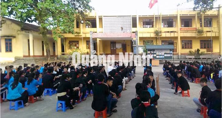 Trường Phổ thông Dân tộc nội trú THCS và THPT Tiên Yên cũ. Ảnh: Phòng văn hoá và thông tin Tiên Yên