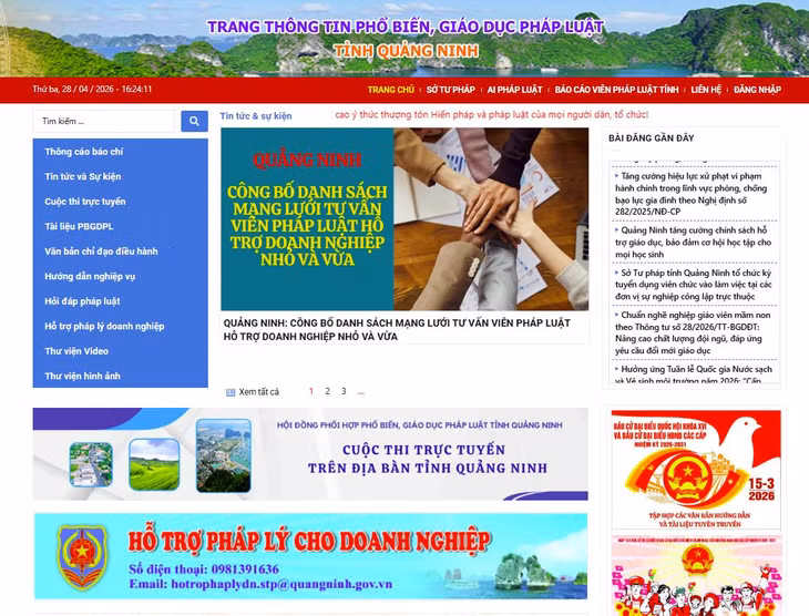 Trang thông tin phổ biến, giáo dục pháp luật tỉnh Quảng Ninh là kênh thông tin chính thống, góp phần đưa pháp luật đến gần người dân trên môi trường số.