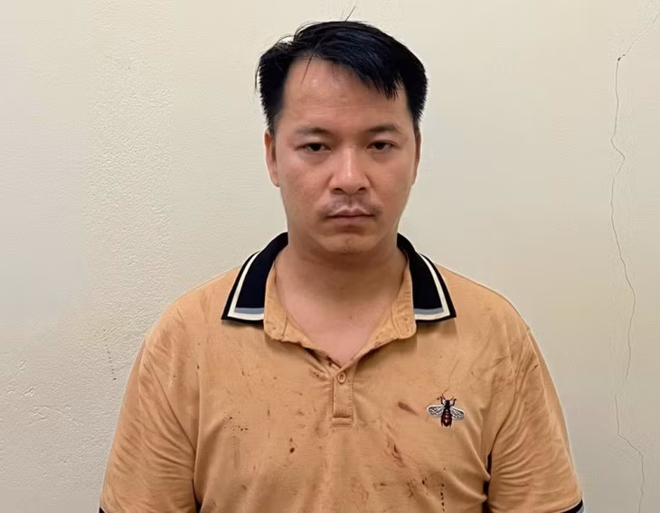 Bị can Nguyễn Văn Phương tại cơ quan công an - Ảnh: THỤC HIỀN