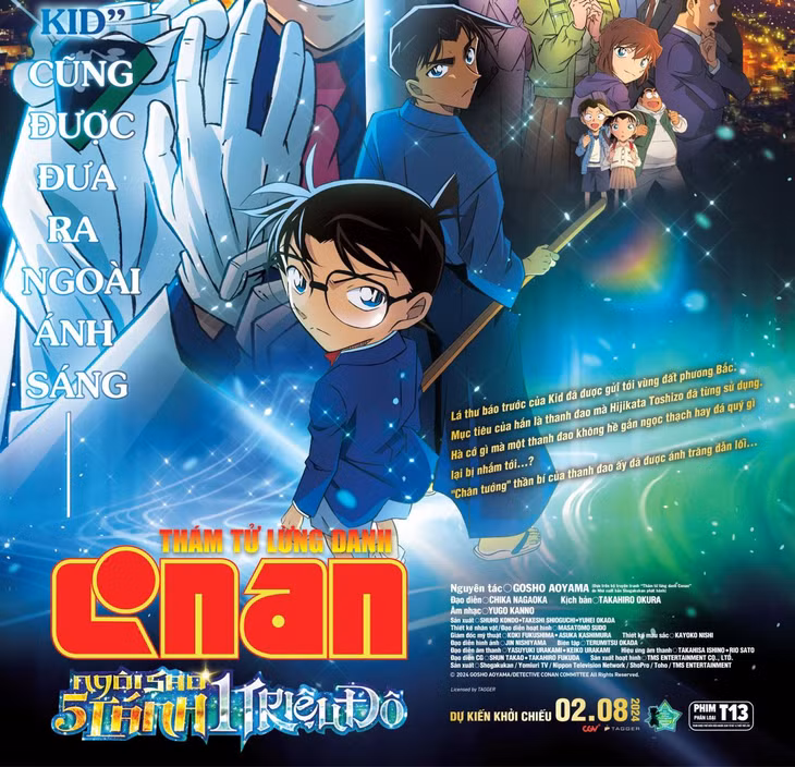 Phim điện ảnh Việt hiện nay thiếu vắng những bộ phim hoạt hình dành cho giới trẻ. Ảnh poster phim Connan.