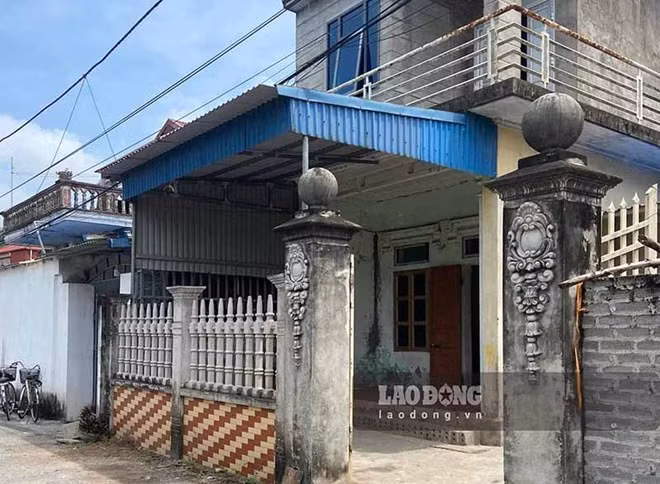 Ngôi nhà nơi xảy ra án mạng ở xã Đại Thắng (huyện Vụ Bản, tỉnh Nam Định). Ảnh: Văn Anh