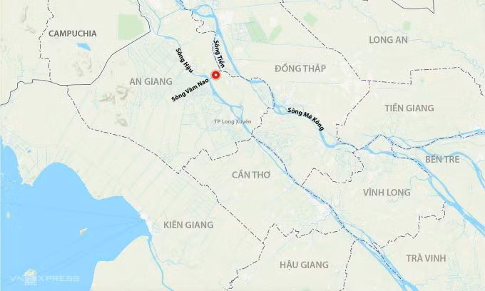 Đoạn sông xảy ra sự cố. Đồ họa: Đăng Hiếu