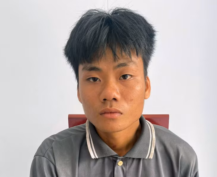 Đối tượng Nguyễn Ngọc Thiện bị bắt sau khi trốn từ Đồng Nai xuống An Giang. Ảnh: Nghiêm Túc