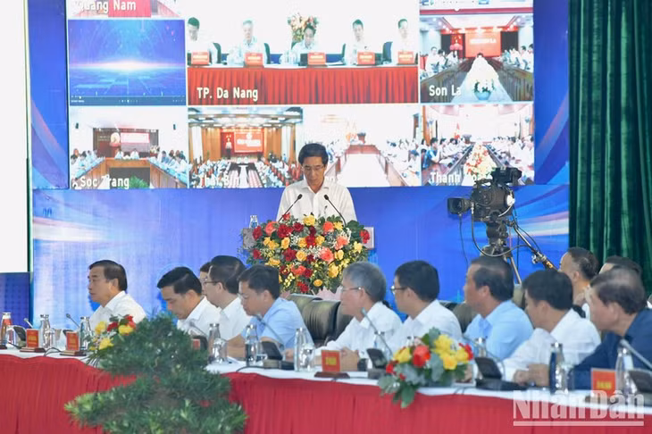 Hội nghị được truyền trực tuyến tới các bộ, ngành Trung ương, các tỉnh, thành phố trực thuộc Trung ương. (Ảnh: THANH GIANG)