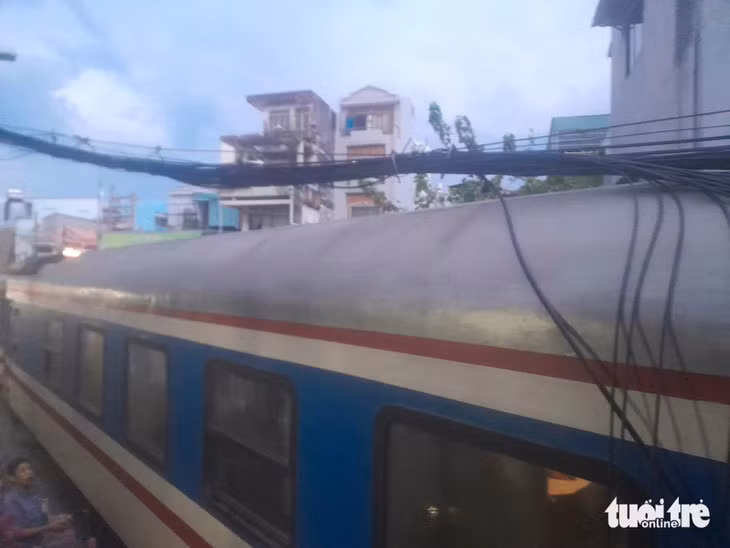 Hiện trường vụ tàu vướng dây cáp - Ảnh: CTV