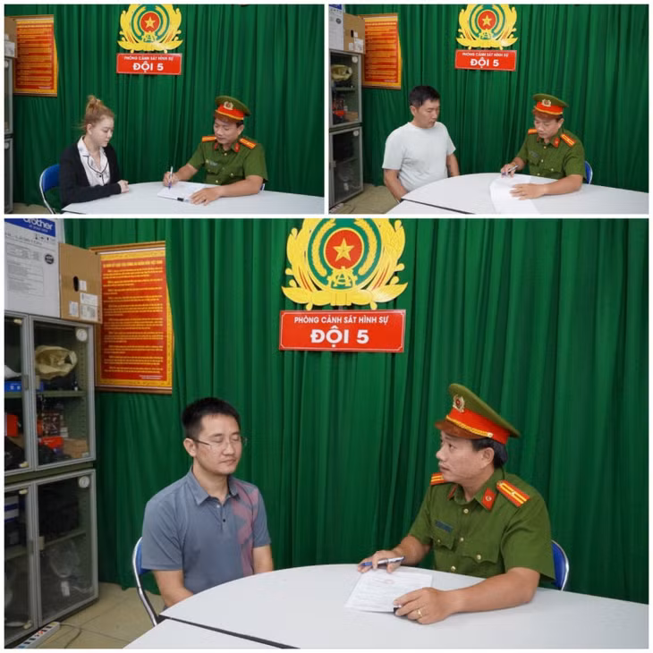 Các đối tượng khai nhận hành vi với cơ quan điều tra.