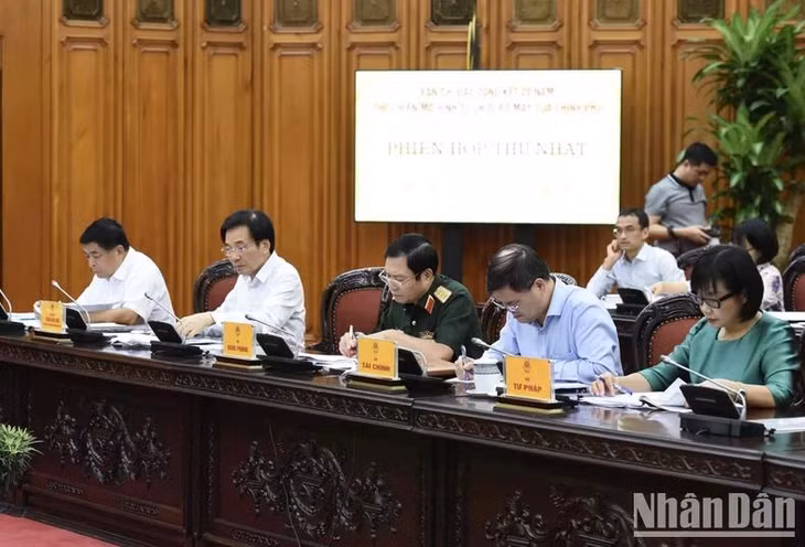 Đại diện lãnh đạo các bộ, ngành tham dự Phiên họp thứ nhất Ban Chỉ đạo. (Ảnh: Trần Hải)