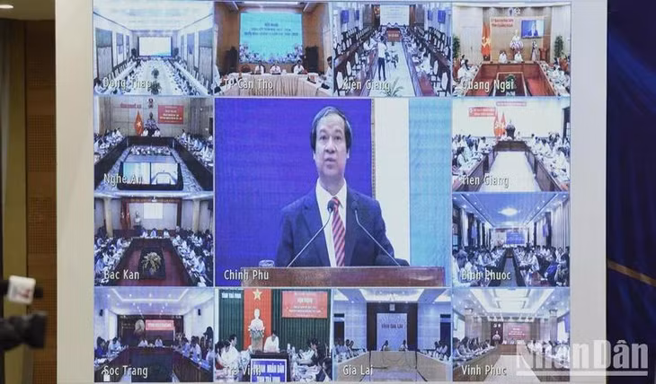 Hội nghị được truyền trực tuyến đến điểm cầu 63 tỉnh, thành phố trực thuộc Trung ương. (Ảnh: Trần Hải)