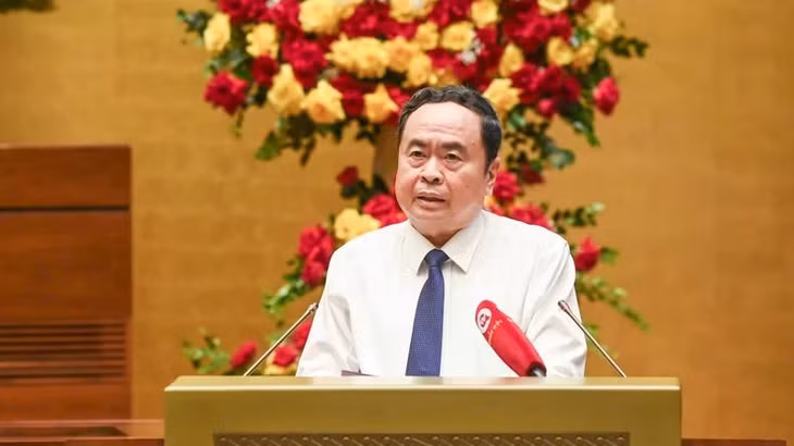 Chủ tịch Quốc hội Trần Thanh Mẫn phát biểu chỉ đạo hội thảo. (Ảnh: DUY LINH)