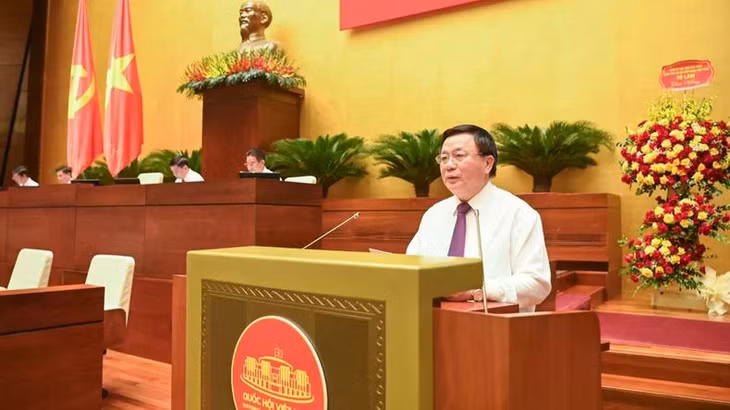 Giám đốc Học viện Chính trị quốc gia Hồ Chí Minh, Chủ tịch Hội đồng Lý luận Trung ương, GS, TS Nguyễn Xuân Thắng phát biểu khai mạc hội thảo. (Ảnh: DUY LINH)