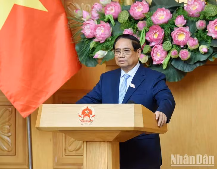 Thủ tướng Phạm Minh Chính phát biểu ý kiến. (Ảnh: TRẦN HẢI)