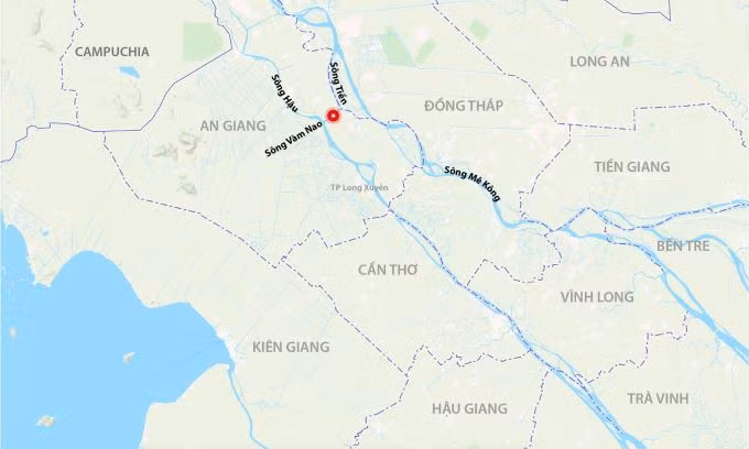 Vị trí xảy ra sự cố. Đồ họa: Đăng Hiếu