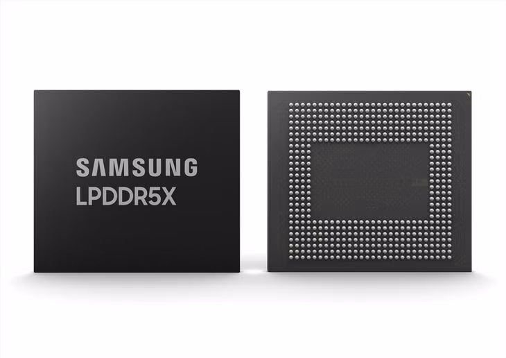 Samsung Electronics bắt đầu sản xuất hàng loạt chip LPDDR5X DRAM. Ảnh: Samsung