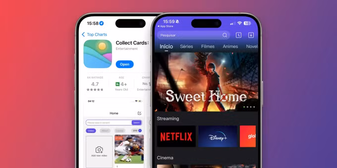 Giao diện ứng dụng Collect Cards: Store box trên App Store, bên trong là nội dung lậu. Ảnh: 9to5mac