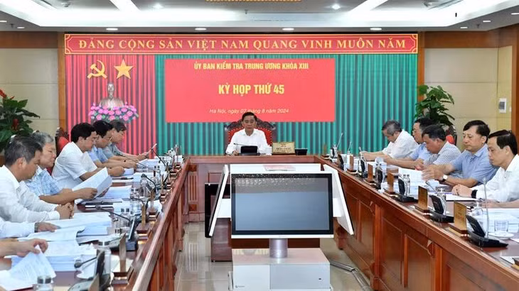 Quang cảnh Kỳ họp thứ 45 của Ủy ban Kiểm tra Trung ương Đảng. (Ảnh: ĐĂNG KHOA)