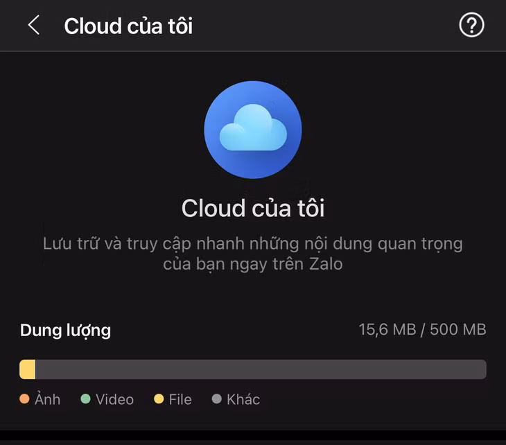 Dung lượng lưu trữ miễn phí của Zalo bị giảm còn 500MB