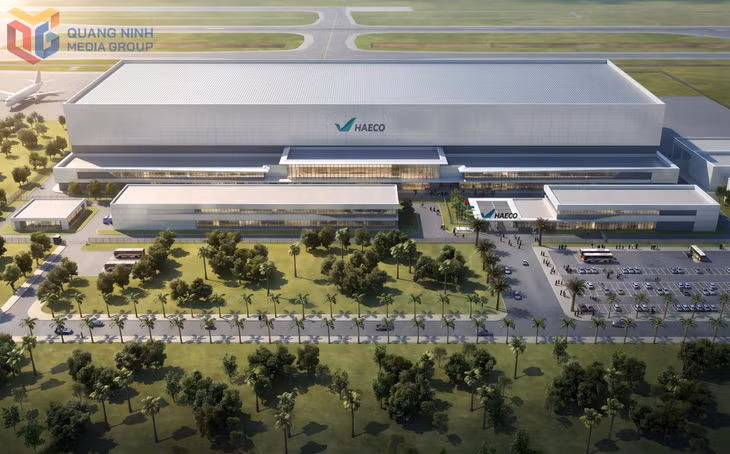 Phối cảnh tổ hợp bảo dưỡng, sửa chữa và đại tu tàu bay (MRO) 360 triệu USD tại Cảng hàng không quốc tế Vân Đồn.