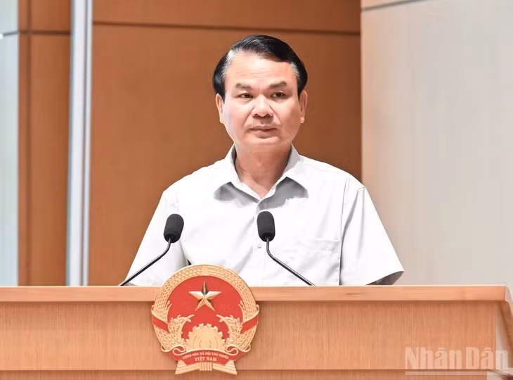Bộ trưởng, Chủ nhiệm Văn phòng Chính phủ Đặng Xuân Phong phát biểu ý kiến tại phiên họp. (Ảnh: TRẦN HẢI)