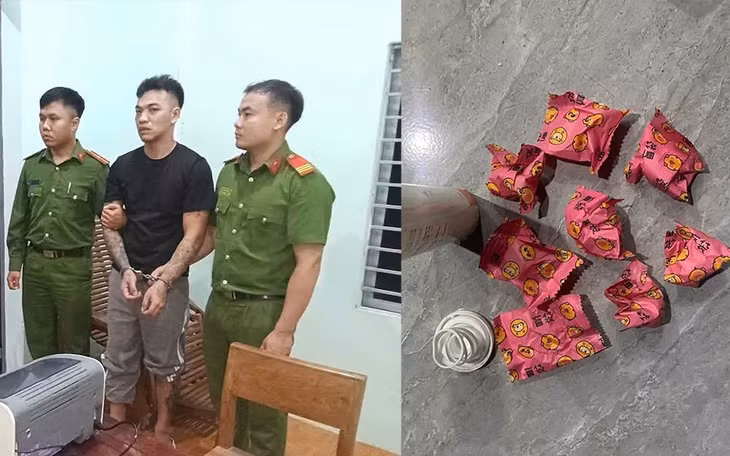 Công an xã Lãnh Ngọc, Đà Nẵng bắt quả tang đối tượng tàng trữ ma túy số lượng lớn tại nhà. Ảnh: CACC