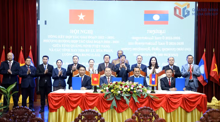 Bí thư Tỉnh ủy tỉnh Quảng Ninh và Bí thư Tỉnh ủy 3 tỉnh: Xay Nhạ Bu Ly, Hủa Phăn, Luông Pha Băng ký kết biên bản hội đàm về hợp tác giai đoạn 2026 - 2030.