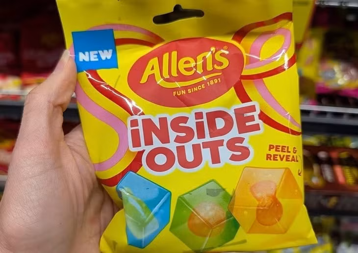 Sản phẩm kẹo Allen’s iNSiDE OUTS 130g đang bị thu hồi tại Australia. (Ảnh: Kati Keksi)