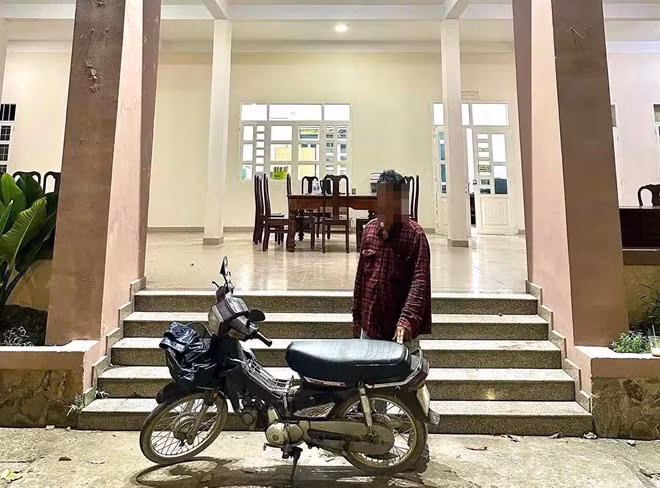 Đối tượng Đ.T.H cùng phương tiện liên quan vụ tai nạn giao thông. Ảnh: Công an TP Đồng Nai