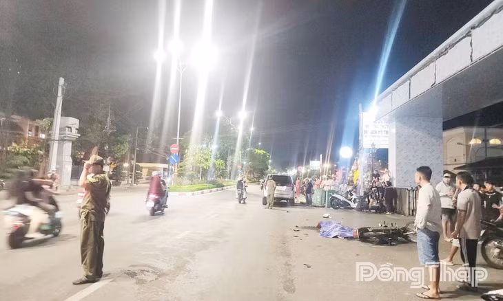 Hiện trường vụ tai nạn.