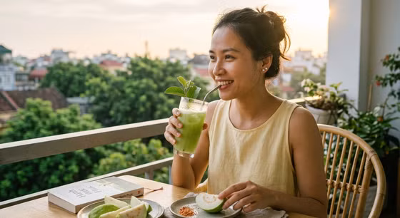 Uống nước ép ổi mỗi sáng vào mùa hè mang lại nhiều lợi ích cho sức khỏe.