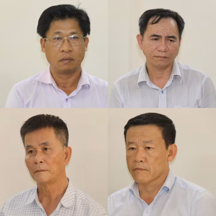 4 bị can bị khởi tố trong vụ án trên (Ảnh: CACC)