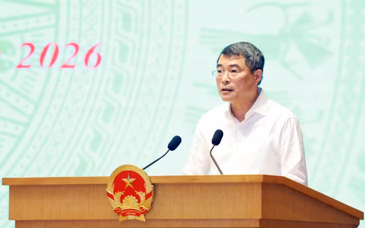 Thủ tướng Chính phủ Lê Minh Hưng phát biểu tại phiên họp. Ảnh: Công an nhân dân