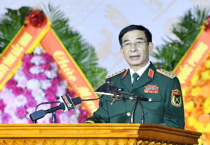 Đại tướng Phan Văn Giang phát biểu chỉ đạo - Ảnh: TUẤN HUY