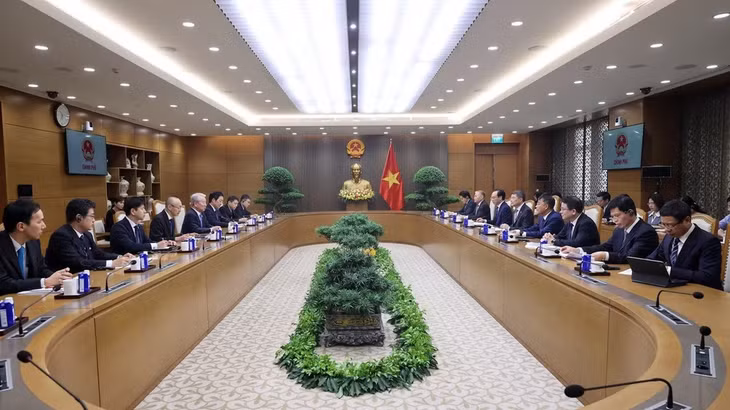 Quang cảnh buổi tiếp. (Ảnh: VGP/Nhật Bắc)