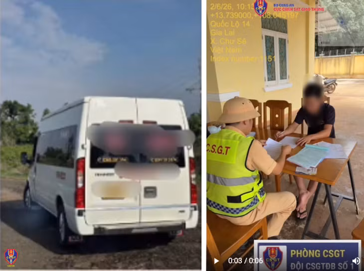 Lái xe khách không có GPLX phù hợp – người dân phản ánh, CSGT xử lý nghiêm ảnh 1