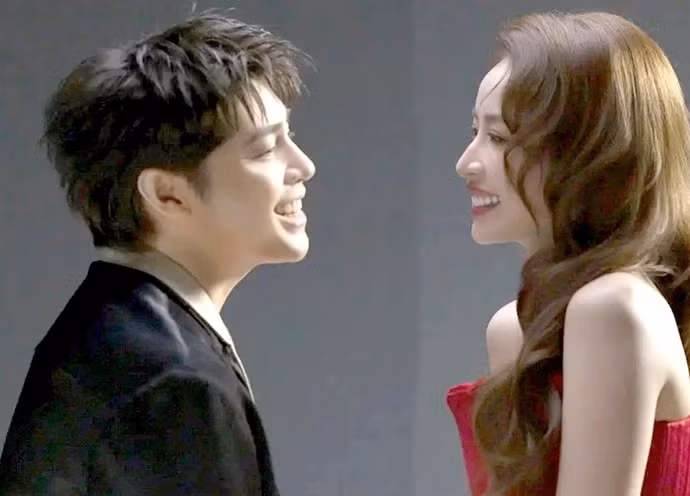 Noo Phước Thịnh và Chi Pu trong MV Gọi cho anh - Ảnh: NVCC