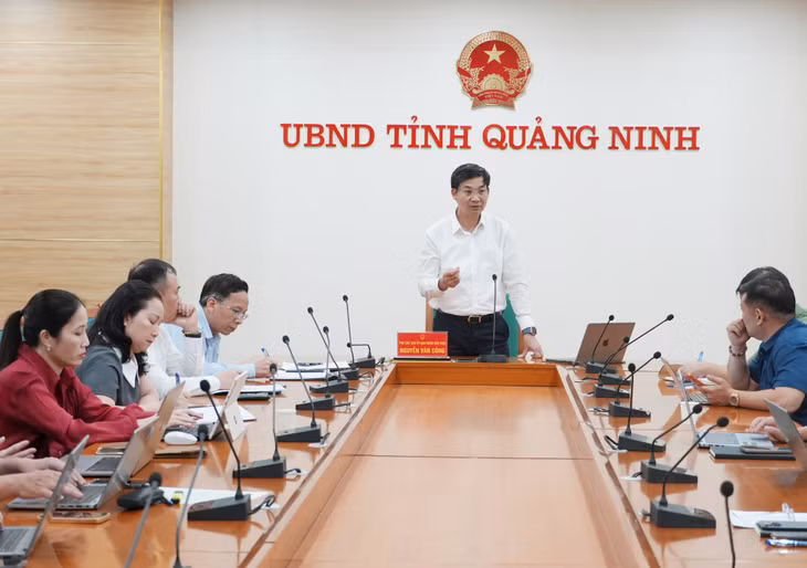 Đồng chí Nguyễn Văn Công, Phó Chủ tịch UBND tỉnh phát biểu chỉ đạo tại cuộc họp.