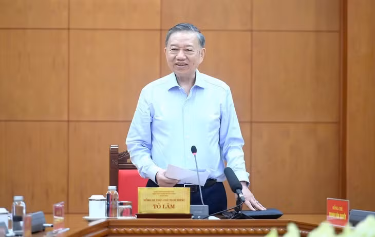 Tổng Bí thư, Chủ tịch nước Tô Lâm phát biểu tại cuộc làm việc. (Ảnh: ĐĂNG KHOA)