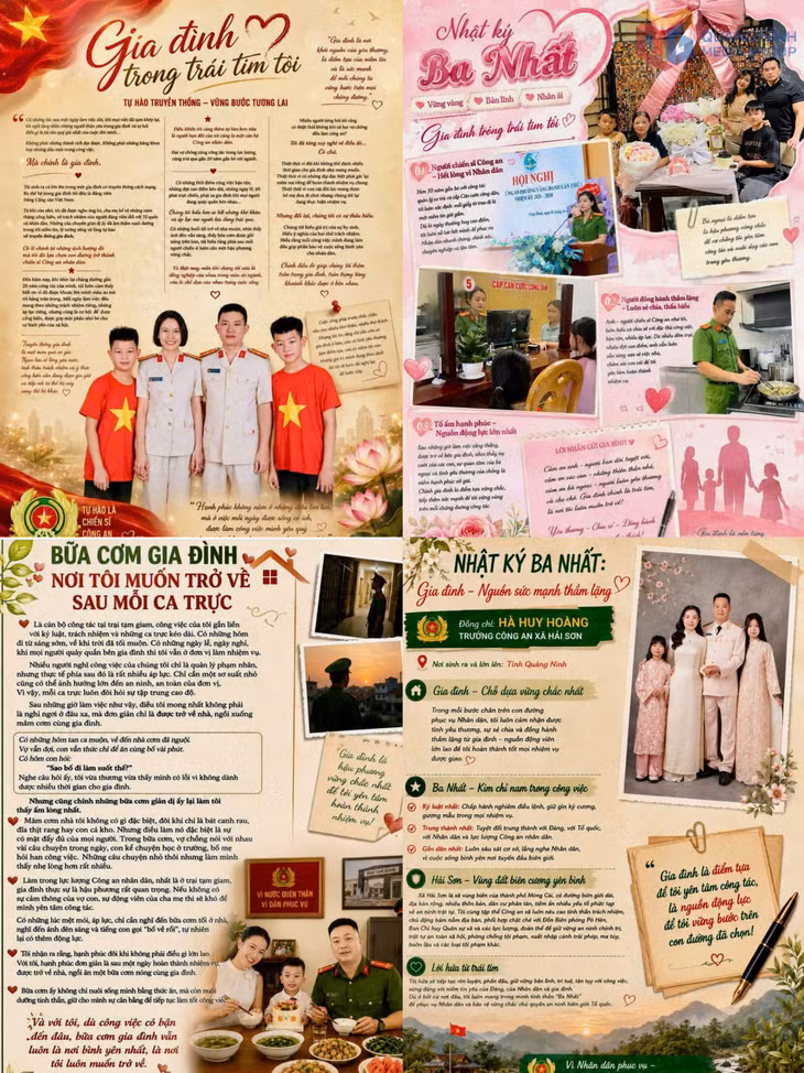 Những bài dự thi trong cuộc thi trực tuyến “Nhật ký Ba nhất - Gia đình trong trái tim tôi” do Công an Quảng Ninh phát động là những lời tự sự giản dị về tình cảm gia đình, nền tảng để mỗi cán bộ, chiến sĩ vững vàng trong nhiệm vụ bảo đảm ANTT.