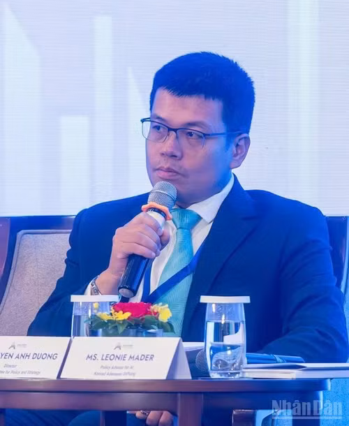 Ông Nguyễn Ánh Dương, Trưởng phòng Nghiên cứu Tổng hợp và Hội nhập quốc tế, Viện Nghiên cứu chính sách và chiến lược, Ban Chính sách, Chiến lược Trung ương. (Ảnh: KHÁNH LAN)