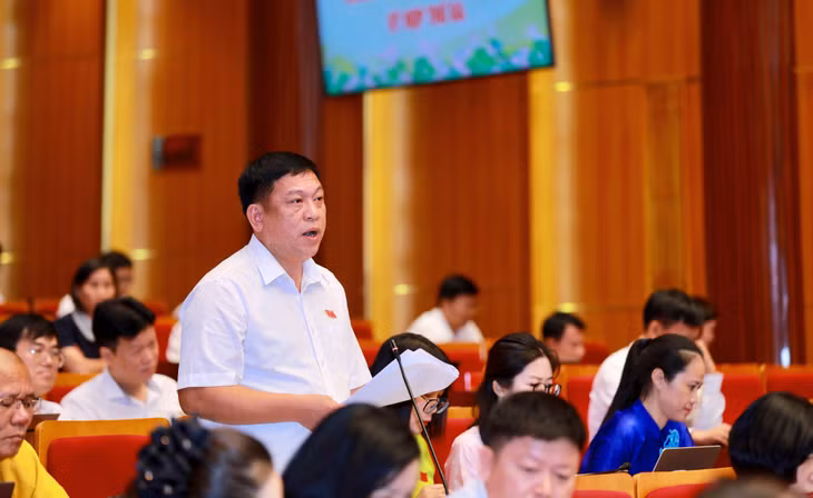 Các đại biểu HĐND tỉnh phát biểu thảo luận về các Tờ trình, dự thảo Nghị quyết tại kỳ họp.