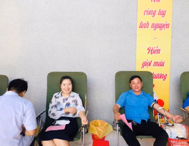Anh Lục Văn Phúc với 14 lần tham gia hiến máu.